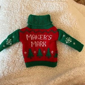 Makers Mark Ugly Sweater Koozie Christmas Holiday Xmas